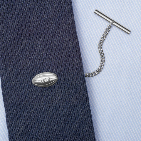 Sterling Silver Rugby Ball Tie Tack