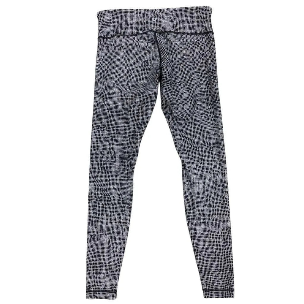 Lululemon Grid Print High-Rise Leggings Black White