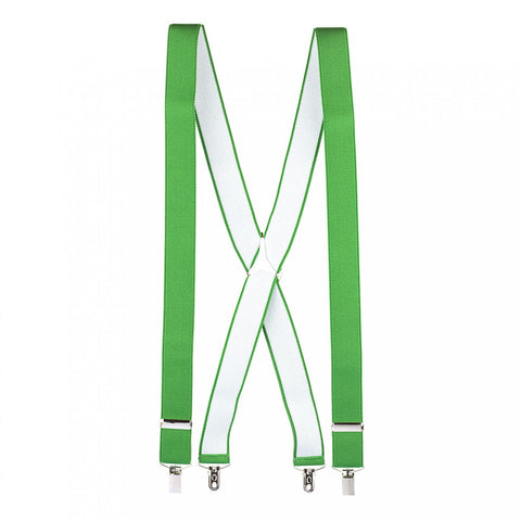 Plain Racing Green 35mm Elastic Braces