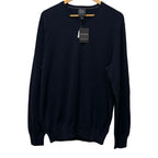 NEW Jos A Bank Traveler Pima Cotton Sweater Men’s Large Navy V-Neck Lightweight