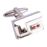 Double Red Swarovski Crystal Cufflinks