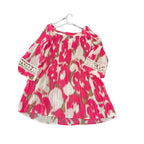 Alfani Pleated Abstract Print Tunic Top Pink
