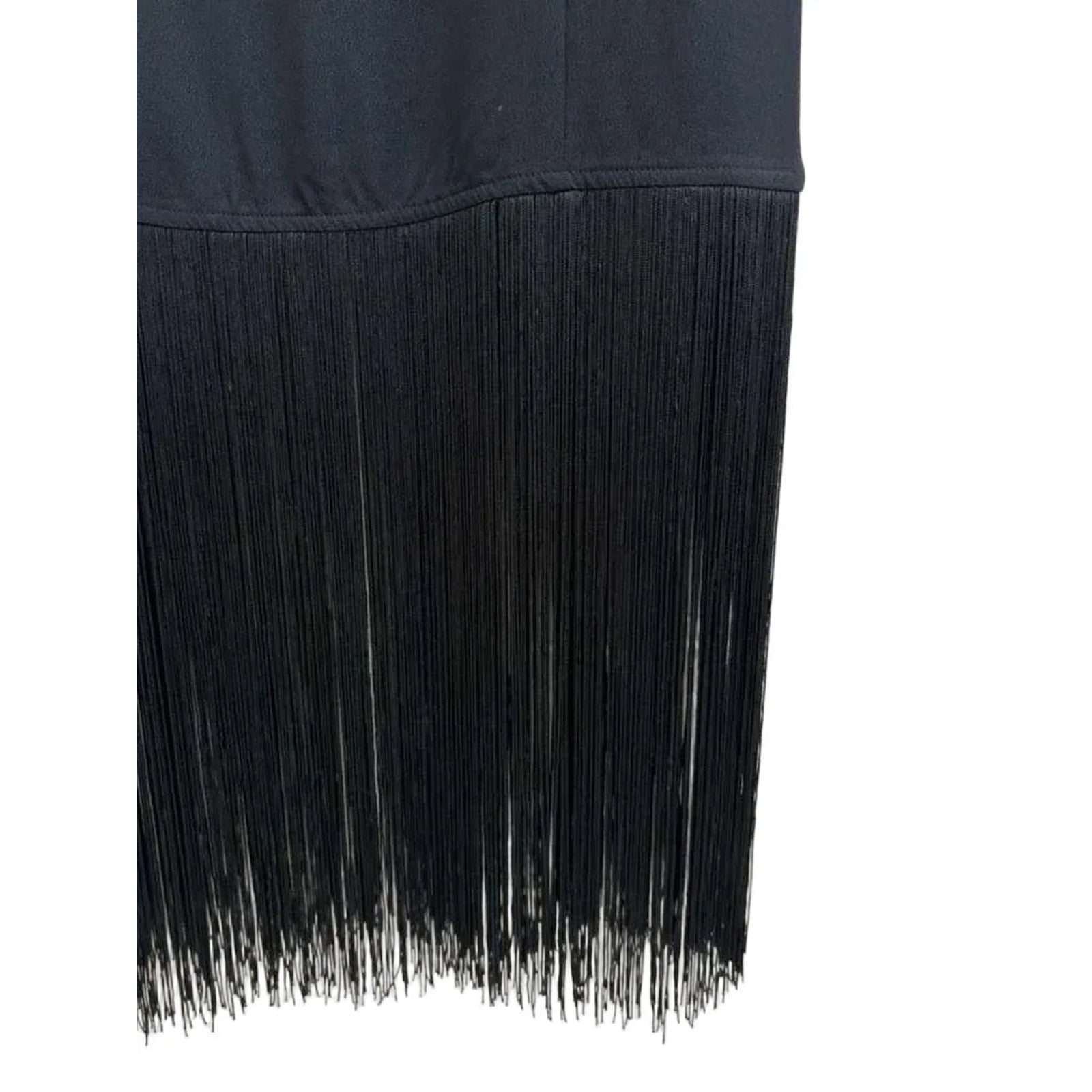 Abercrombie & Fitch Black Fringe Hem Sleeveless Dress XSP