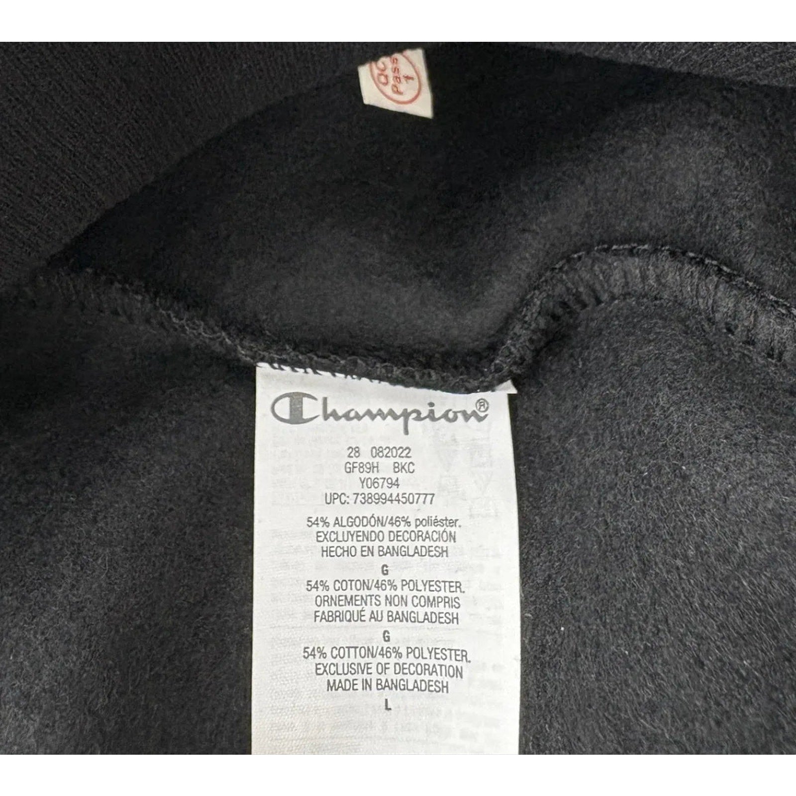 Champion Powerblend Script Logo Pullover Hoodie Black