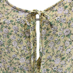 Topshop Yellow Floral Mini Dress Puff Sleeves