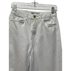 ZARA Wide Leg White Denim Jeans High Rise