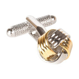 Gold and Silver Knot Cufflinks