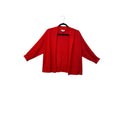 LOFT Open Front Cardigan Sweater Red Medium