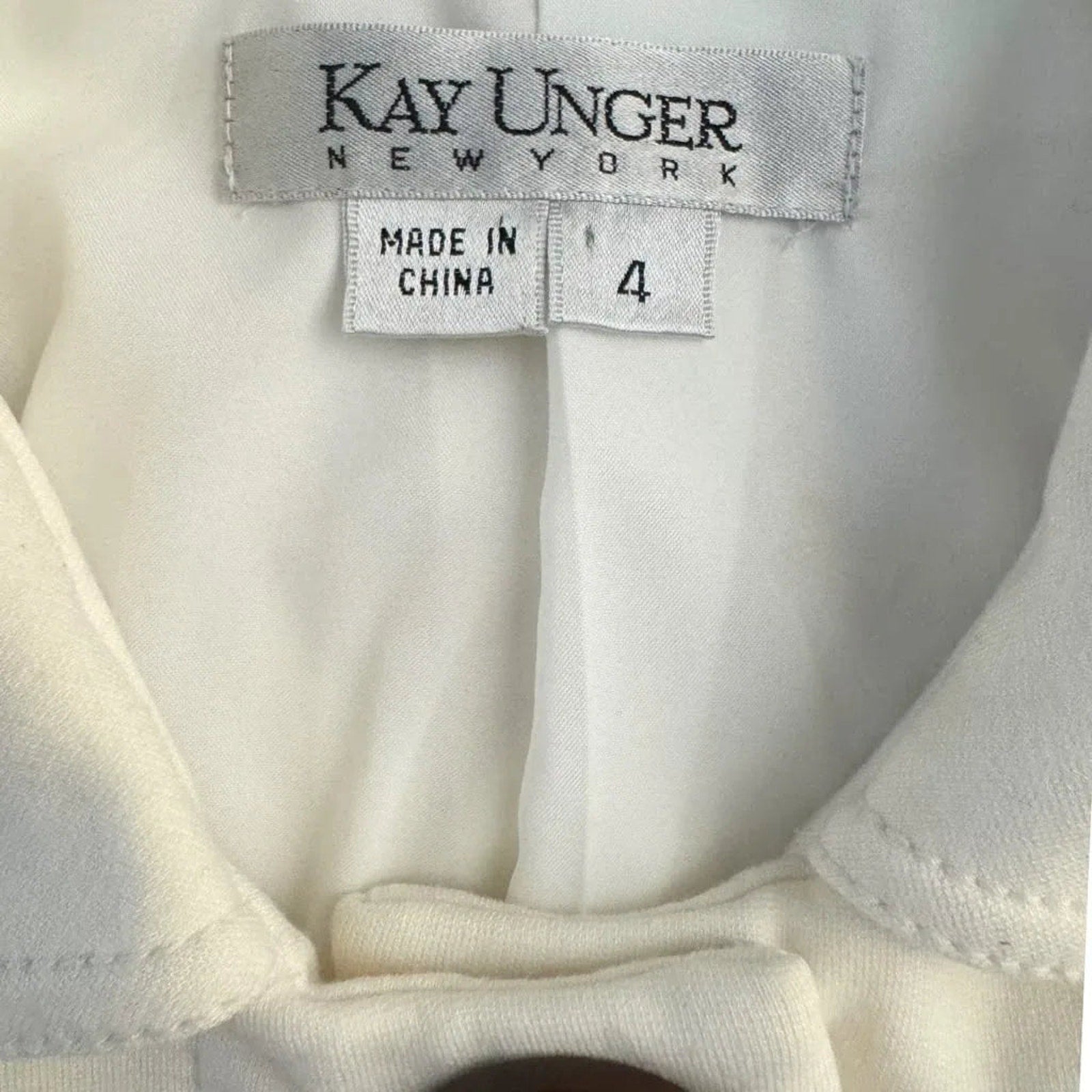 Kay Unger Ivory Cropped Button-Front Jacket