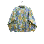 Lavon Vintage Floral Zip-Up Bomber Jacket Multicolor