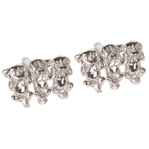 3 Monkeys Cufflinks