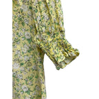 Topshop Yellow Floral Mini Dress Puff Sleeves