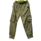 Nike fitted joggers pants for boy in olive green size L