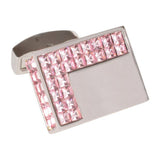 Light Pink Swarovski Crystals Cufflinks