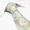 Gold Luxury Paisley Leaf Silk Tie