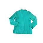 Softwear by Mark Singer Teal Button-Front Blouse