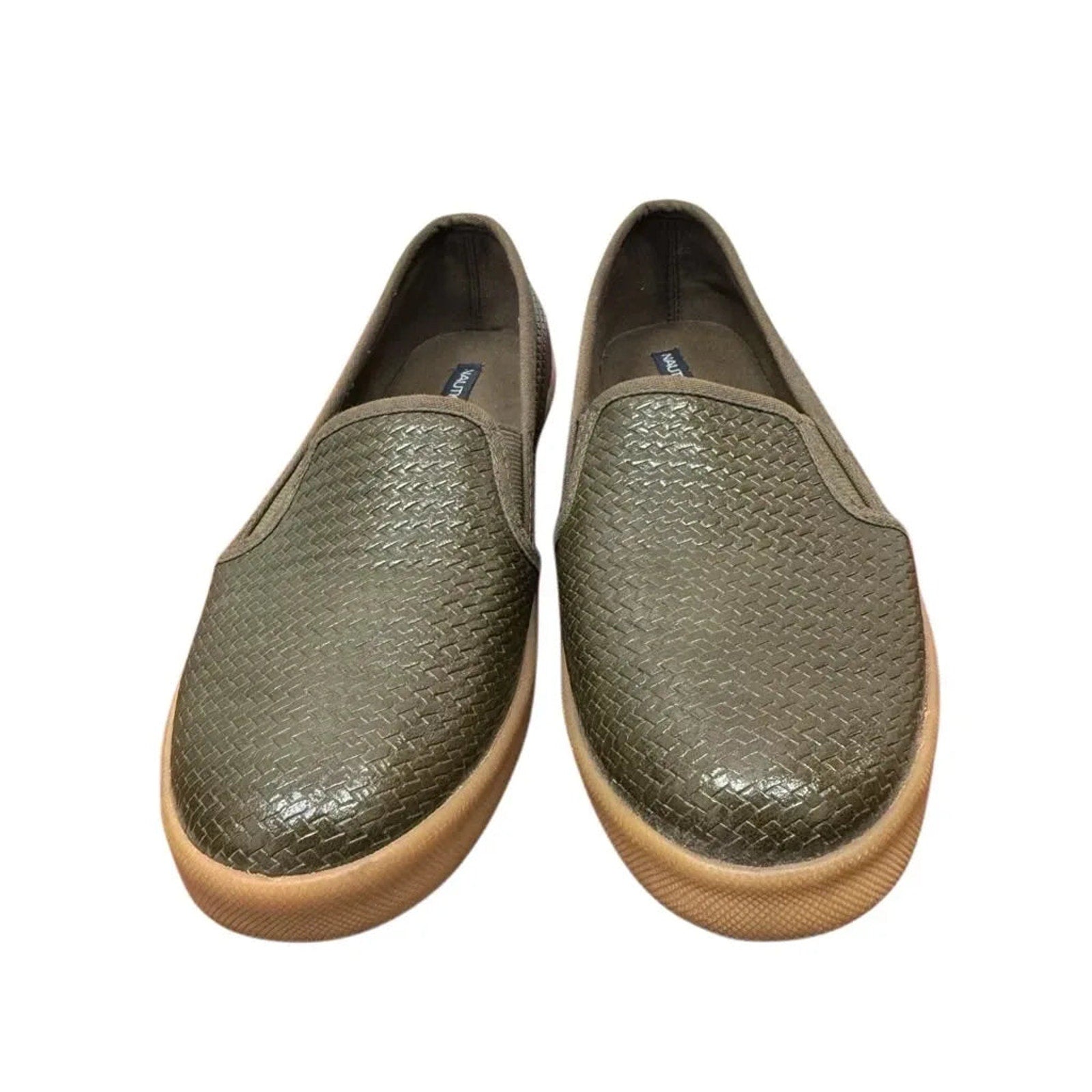 Nautica Sunchaser Woven Slip-On Loafers Olive Green