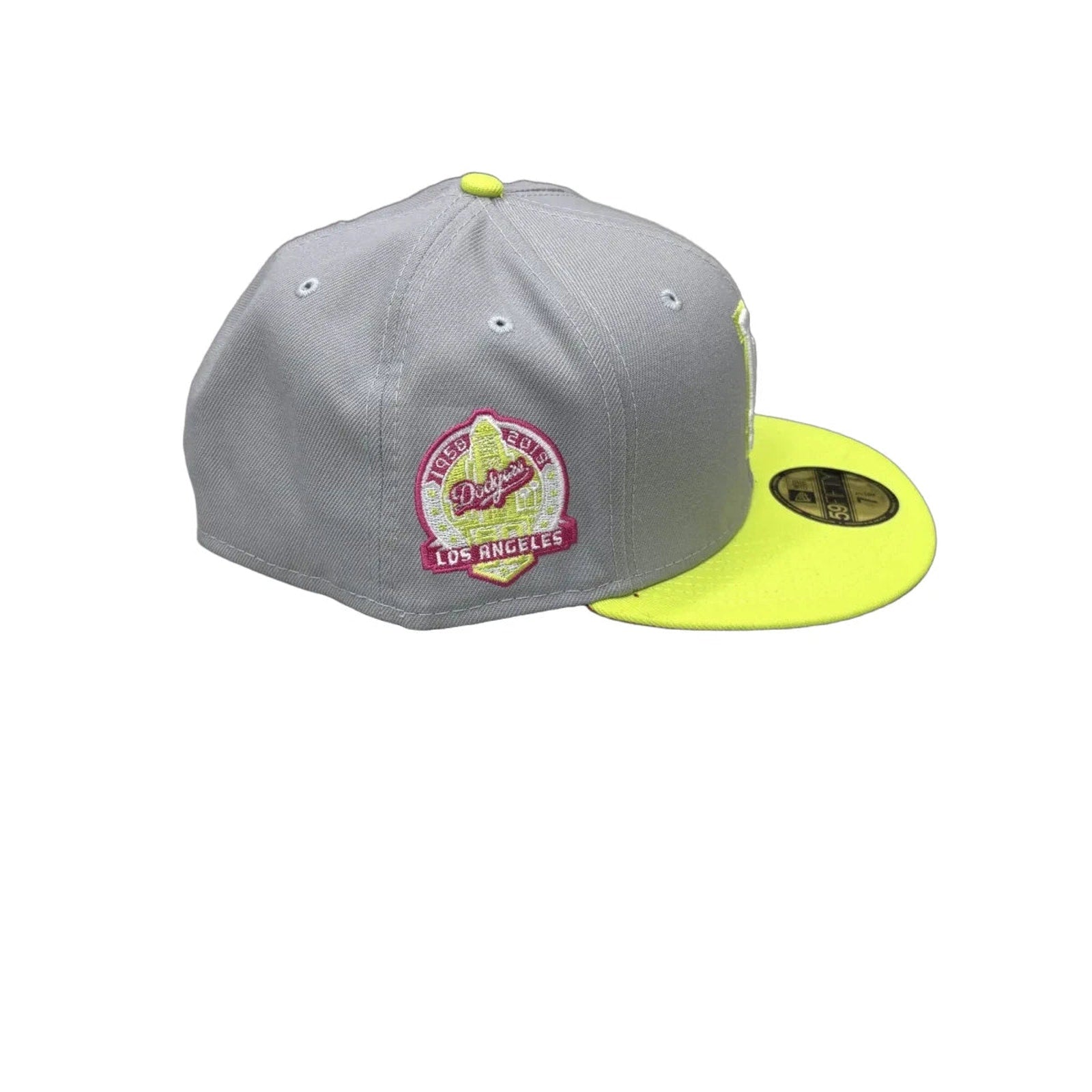 New Era LA Dodgers 59FIFTY Fitted Cap Gray Neon Yellow