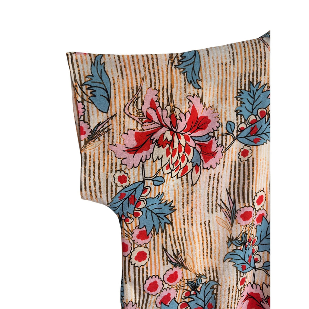 Multicolor Floral Print Polyester Top