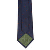 Navy & Orange Textured Spot Woven Silk Tie