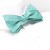 Self-Tie Plain Cyan Silk Bow Tie