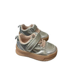 Carter's Metallic Silver Sneakers Velcro Size 4M