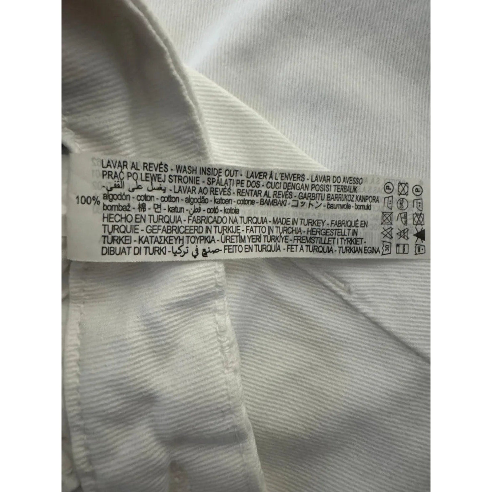 ZARA Wide Leg White Denim Jeans High Rise