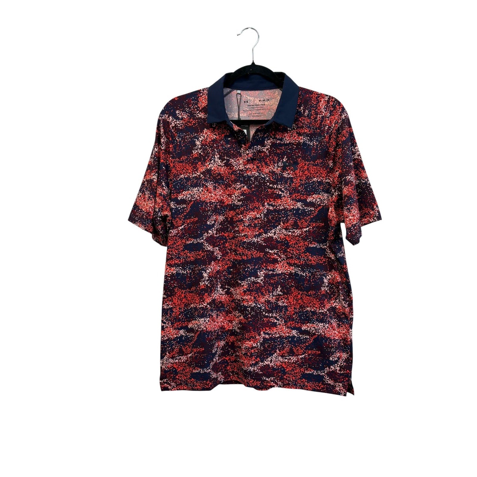 Under Armour UA Iso-Chill Printed Golf Polo Navy