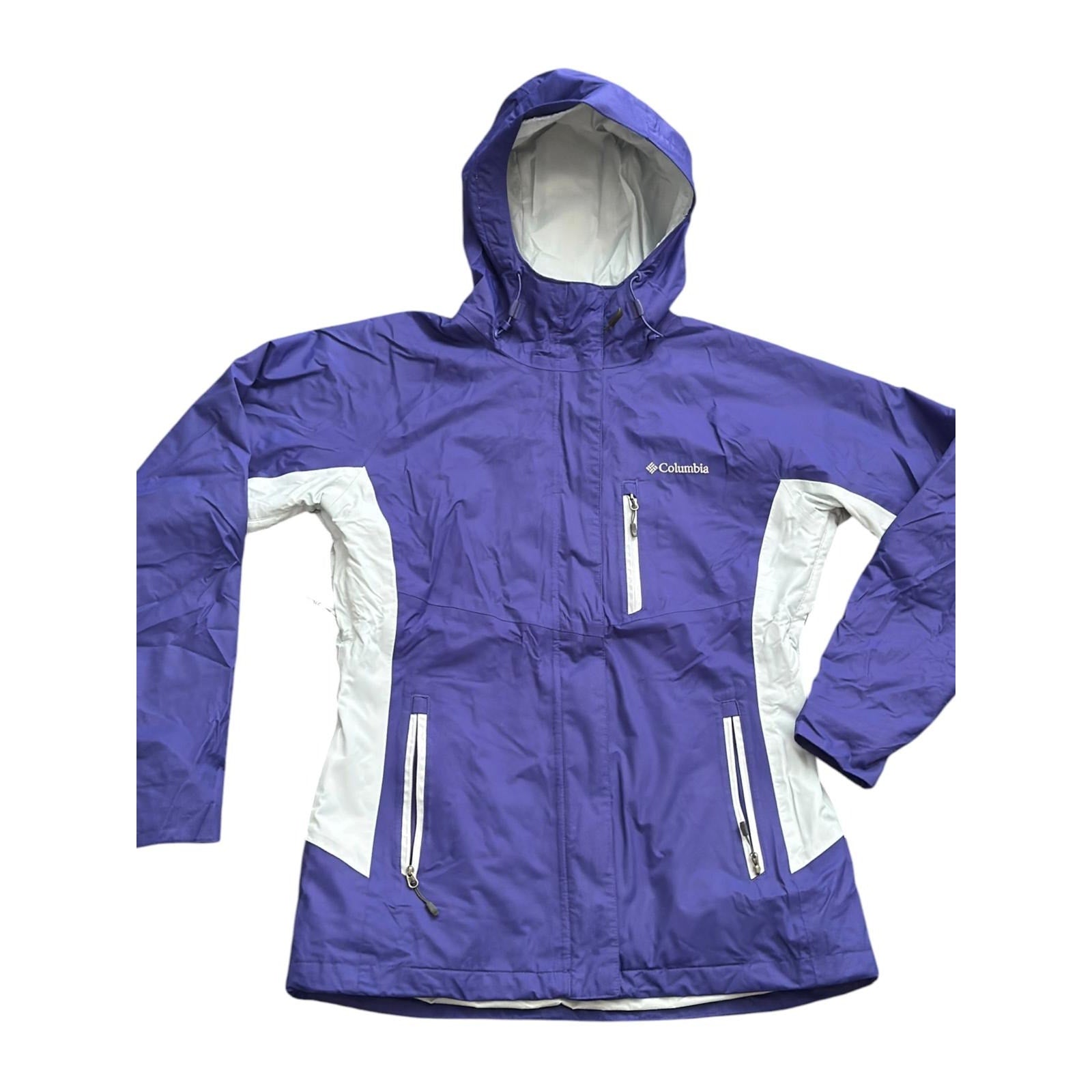 Columbia Omni-Heat Interchange Hooded Rain Jacket Purple