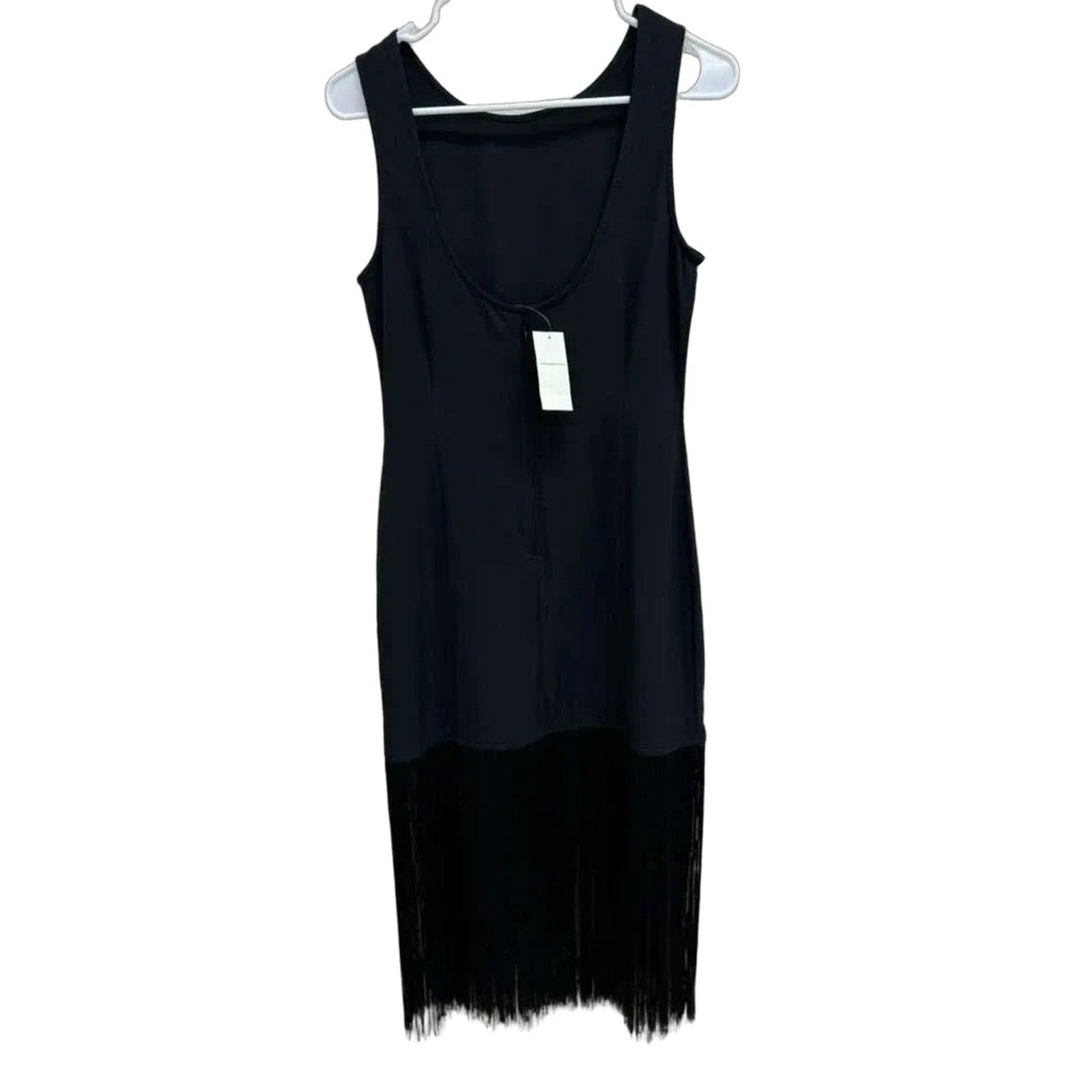 Abercrombie & Fitch Black Fringe Hem Sleeveless Dress XS