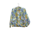 Lavon Vintage Floral Zip-Up Bomber Jacket Multicolor