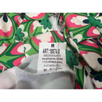 Closet Boutique Retro Floral Print Single-Button Blazer Green