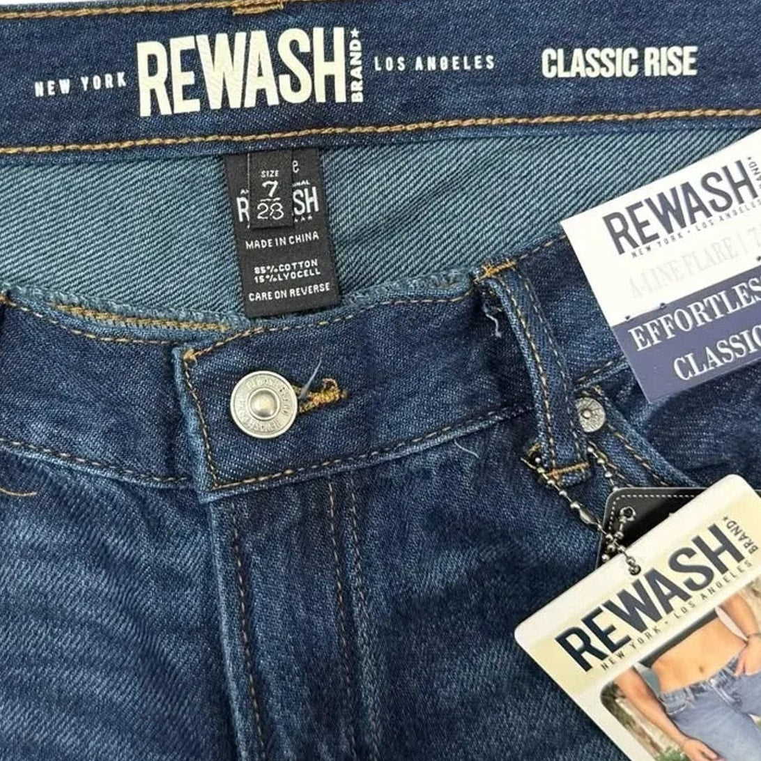 Rewash A-Line Classic Rise Wide Leg Jeans