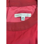 Sandra Darren Burgundy Red Pleated Halter Midi Dress