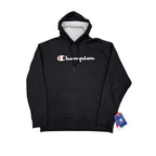 Champion Powerblend Script Logo Pullover Hoodie Black