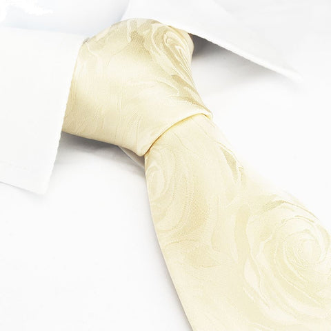 Ivory Rose Luxury Woven Silk Tie