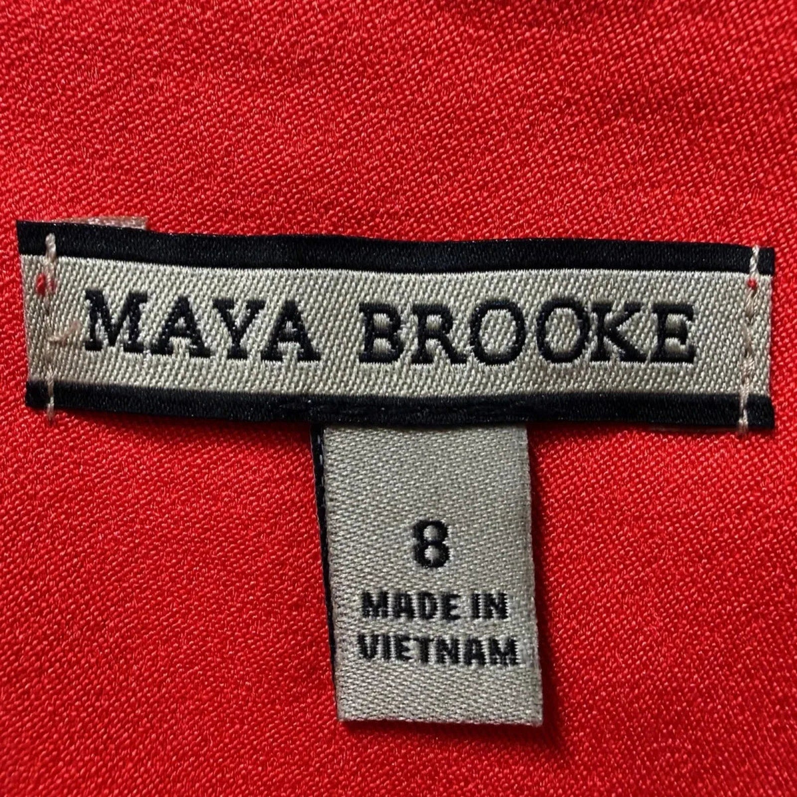 Maya Brooke Floral Sheath Dress with Red Bolero Jacket Set