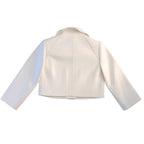 Kay Unger Ivory Cropped Button-Front Jacket