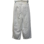 ZARA Wide Leg White Denim Jeans High Rise