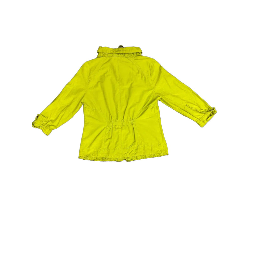 LAL Chartreuse Zip-Up Lightweight 3/4 Sleeves Jacket Medium