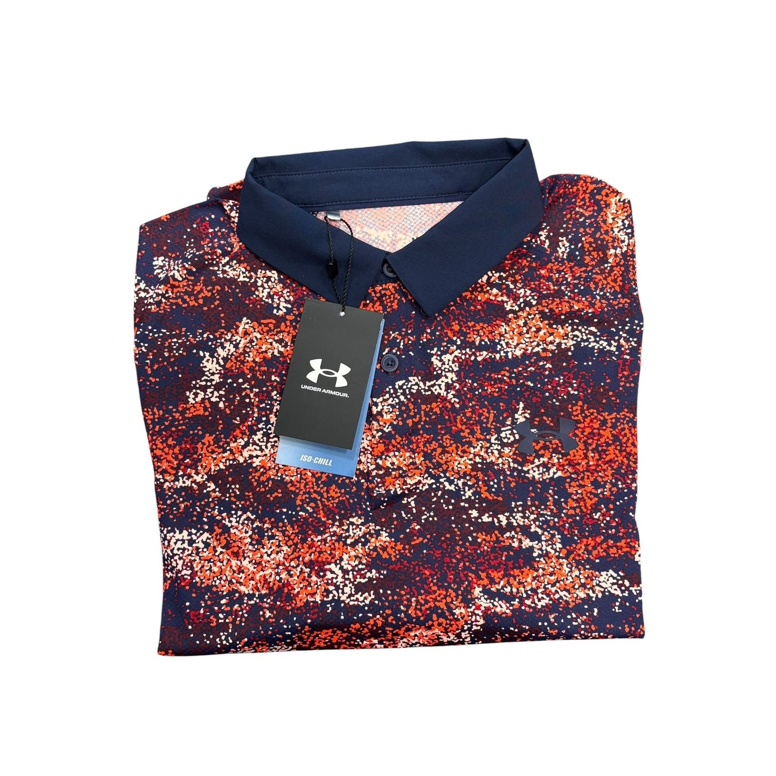 Under Armour UA Iso-Chill Printed Golf Polo Navy