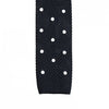 Black Polka Dot Knitted Square Cut Tie