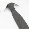 Plain Grey Wool Mix Slim Tie
