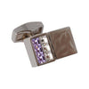 Tanzanite White Swarvoski Crystal Cufflinks