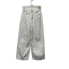 ZARA Wide Leg White Denim Jeans High Rise