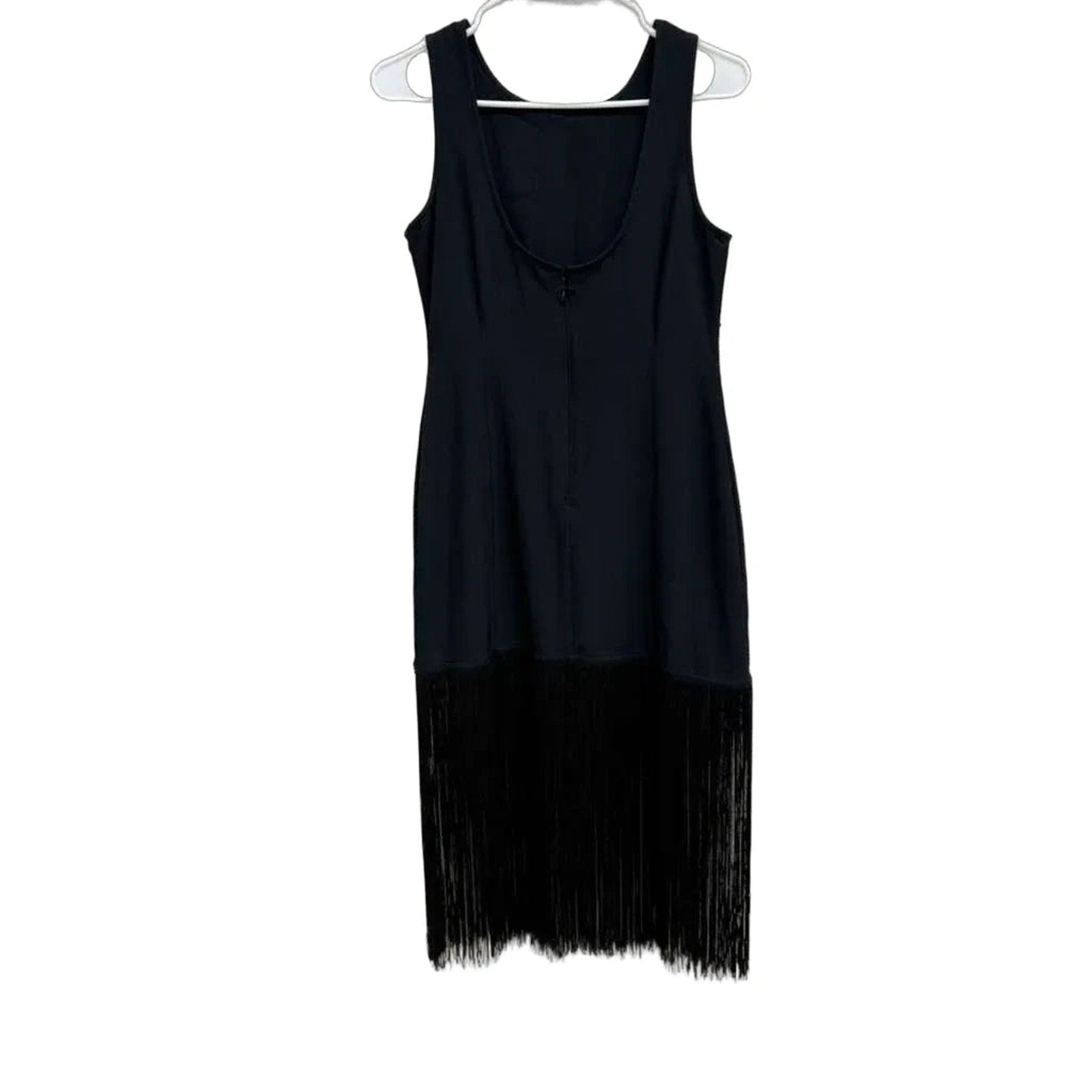 Abercrombie & Fitch Black Fringe Hem Sleeveless Dress XSP
