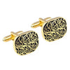 Vine Patterned Gold Cufflinks