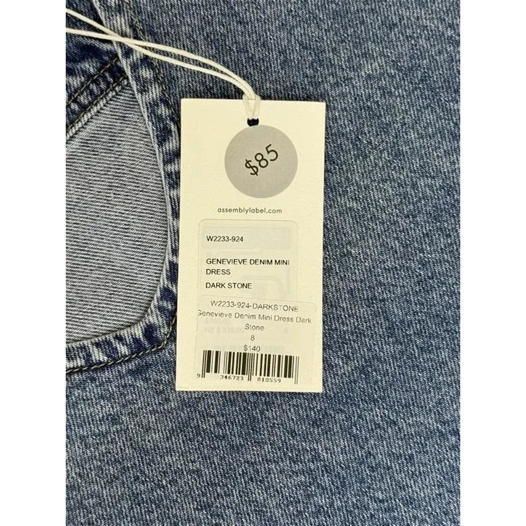 Assembly Label Genevieve Denim Mini Dress Light Blue