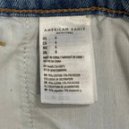 American Eagle Pleated Denim Mom Shorts Light Blue