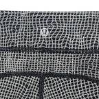 Lululemon Grid Print Crop Athletic Leggings Mesh Panels Black